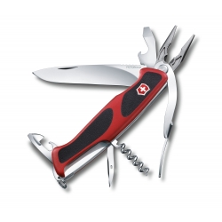 Scyzoryk Szwajcarski Victorinox Ranger Grip 74 0.9723.C czerwono-czarny 130 mm